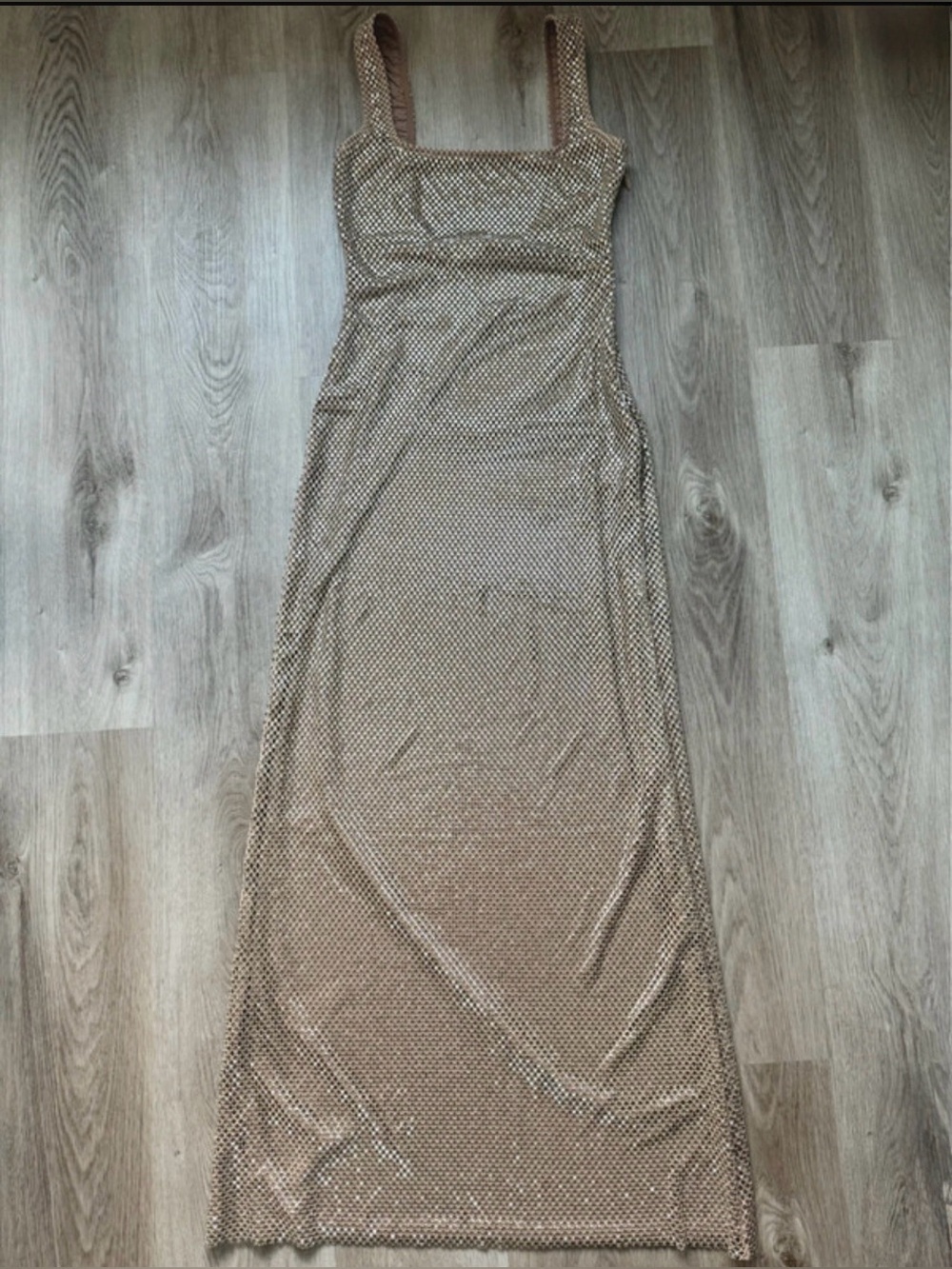 Babyboo Fashion Petra Gold Maxi Dress Size Medium NWT - Picture 8 of 10